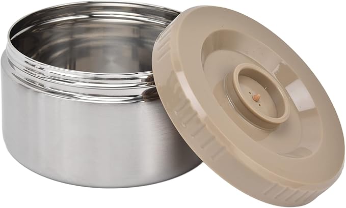 Yosoo Thermos for Hot food Wide Mouth Lunch Box, 2000ml 3-Layer Stackable Insulated Food Container Reusable Leak Proof Soup Food Jar for Warm/Cool Food Daily Office Travel Picnic Outdoor Meals(Gold)
