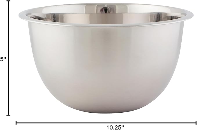 Now Designs Matte Coated Steel Mixing Bowls, Silver, 5 qt, 3 qt, 1.5qt, Set of 3