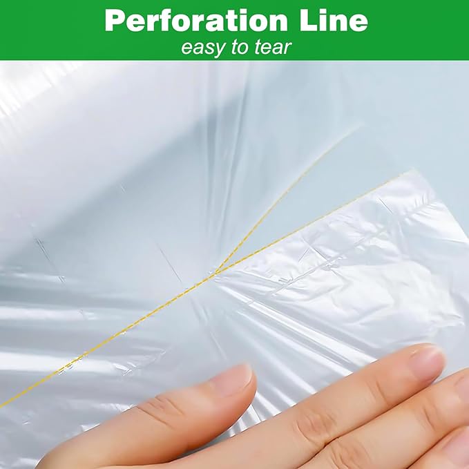 Food Bag, 14" X 20" Plastic Produce Bags Roll, Fresh-Keeping Clear Plastic Bag for Food, Fruit, Vegetable, Bread, Kitchen, freezer, Supermarket, 350 Produce Bags/Roll (2 Rolls)