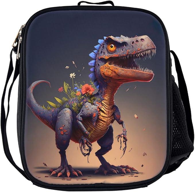 Dinosaurs Backpack - Bundle 3 Pieces for Teens, Boys and Girls Dinosaurs Backpack Includes Bookbags Insulated Lunch Bag and Pencil Case Perfect for School and Everyday Use