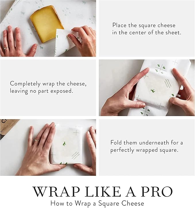 Formaticum Zero Cheese Storage Paper, Compostable, Biodegradable, and Plastic-Free Paper to Keep Cheese and Charcuterie Fresh, 9 x 13 Inches, 30 Total Sheets (2 Boxes)