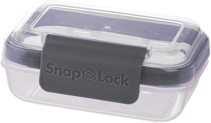 1-Cup Storage Container - Gray, SNL-1006GY Easy-To-Open, Leak-Proof Silicone Seal, Snap-Off Lid, Stackable, BPA FREE