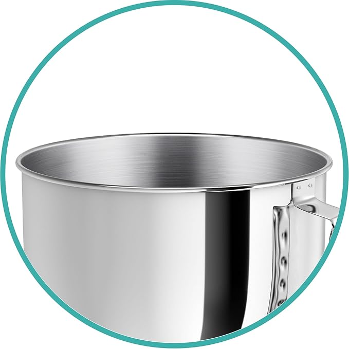 5 Quart Stainless Steel Mixing Bowl with Handle Fit for KitchenAid Artisan&Classic Series 4.5-5 QT Tilt-Head Mixer, bowls for kitchenaid mixers,Dishwasher safe
