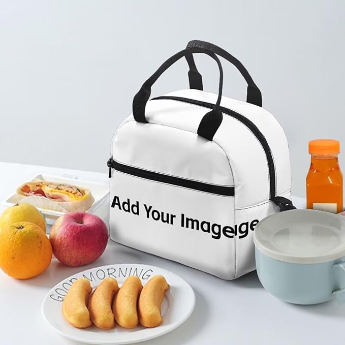 Showudesigns Customized Lunch Box for Women Lunch Tote Bag Personalized Lunchbox Bento Keep Food Cold and Warm for Long Time Picnic Bags Add Your Logo Text Image Insulated Lunchbags