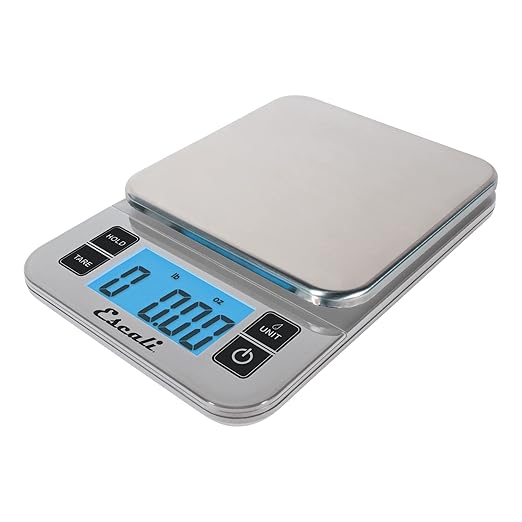 Escali Nutro Digital Food Scale, Multi-Functional Kitchen Appliance, Precise Weight Measuring and Portion Control, Baking and Cooking Made Simple, Stainless Steel Platform, Silver
