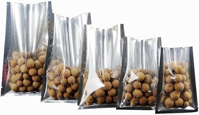 PABCK 500 Pack 2.4x3.5 inch (Inside Size 2x3.1 inch) Clear Front Mylar Heat Seal Pouch Foil Bulk Food Storage Kitchen Packaging Vacuum Wrapping