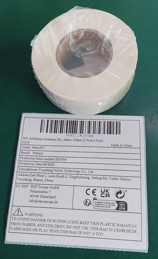 500 Dissolvable Canning Labels, Removable Freezer Pantry Stickers with Perforation Line No Residue Left for Food Containers Jars Kitchen Restaurant Storage Organization (1” x 2”)