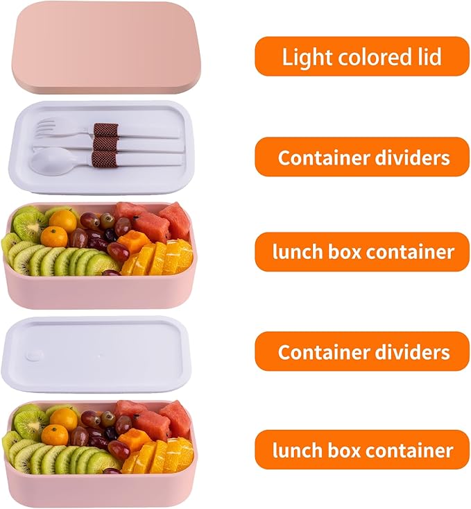 Bento Lunch Box with Lunch Bag, Japanese Lunch Containers for Adults, Leakproof 54oz Red