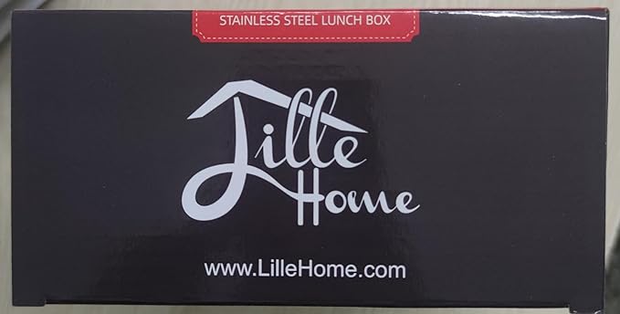 Lille Home 28oz Stainless Steel Leakproof 2-Compartment Bento Lunch Box/Portion Control Food Container with Lunch Bag and Cutlery Set, BPA Free (pink)