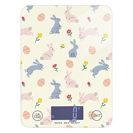 Food Scale Kitchen Scale for Baking Cooking Digital Food Weighing Measuring Scale Small Waterproof Electric Food Scale Easter Bunny Eggs
