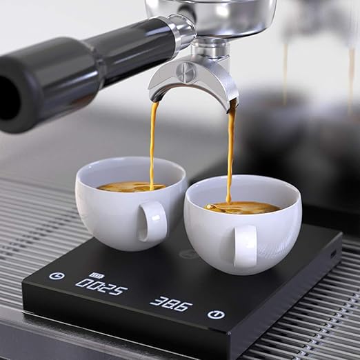 TIMEMORE Coffee Gram Scale, Hand Drip,Espresso Coffee Scale,Weigh Digital Coffee Scale with Timer,2000 Grams(White)