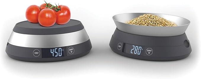 Joseph Joseph 40054 SwitchScale Digital Scale with Reversible Lid, Gray