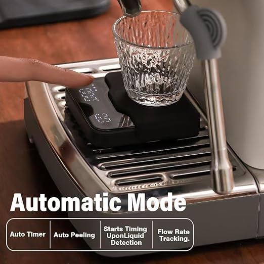 Coffee Scale Espresso Scale with Timer Mini Digtial Coffee Scale Rechargeable with Auto Mode Flow Rate Mode for Coffee Extraction Scale for Coffee APP Bluetooth Connection Coffee Bean Scale