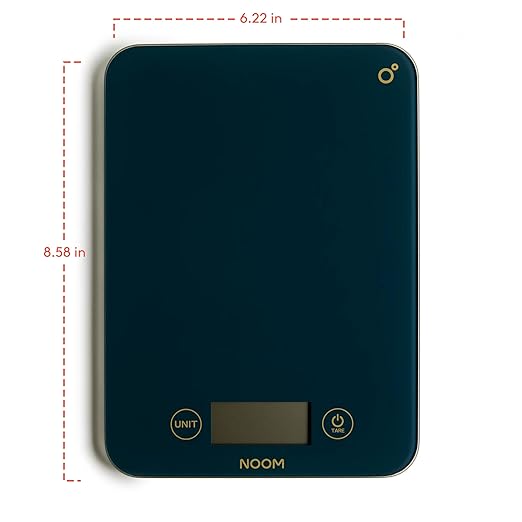 Noom Digital Kitchen Scale: Accurate Precision, LCD Display for Clarity, Stylish Black, Blue, or Off-White. Battery Included for Seamless Operation. (Blue)