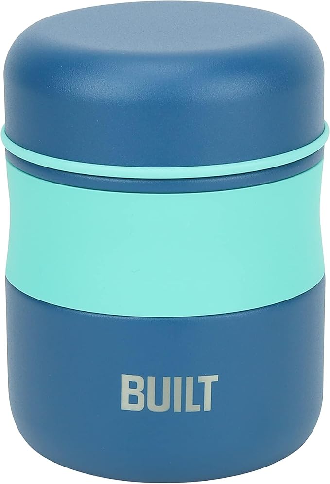 BUILT 10 Ounce Vacuum Insulated Food Jar Tumbler Double Wall, Twilight Blue