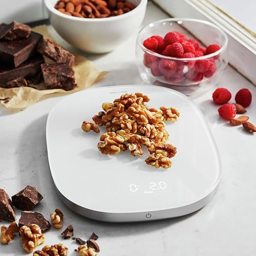 ZWILLING ENFINIGY Digital Kitchen Scales with LCD Display, USB Charging, Up to 10kg, Silver