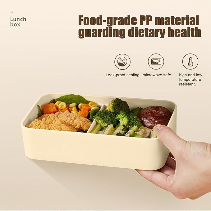 3 Layer Japanese Lunch Box with Chopsticks, Microwave Safe Bento Lunch Box with Bag and Utensils, Leakproof Stackable BPA-Free Lunch Containers for Adults