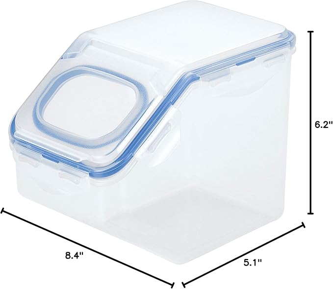 LOCK & LOCK Easy Essentials Food Lids (Flip-top) / Pantry Storage Containers, BPA Free, Top-10 Cup-for Snacks, Clear
