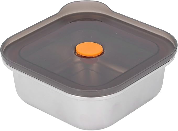 Metal Food Container, Stainless Steel Food Storage Container Leak Proof Sinking Lid for Restaurant (500ml)