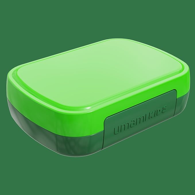 Umami All-in-1 Bento Box for Kids, Ice-pack & Utensils Included, 100% Leakproof & BPA free, Parents' favorite Lunch Box Kids (Jungle Green, 23 oz)