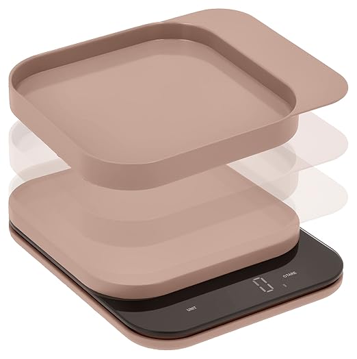 Mensura Kitchen Scale Accurate Measurements Made Effortless - Experience Precision Cooking with Battery - Powered Convenience - Requires 3 AAA Batteries for Reliable Performance (Humus)