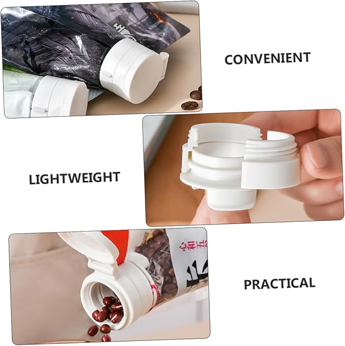 4pcs Food Bag Sealing Clips with Pour Spout Lightweight Food Preservation Clip for Snacks for Kitchen and Travel Material Easy to Use