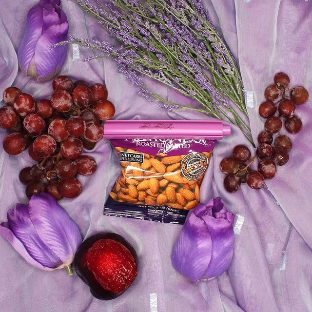 BSeal Bag Sealer - Keep Food Crisp & Fresh Longer | For Pantry and Freezer Storage | Lilac | Pack of 4