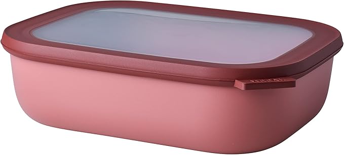 Mepal - Rectangular multifunctional bowl - Food storage container with lid - Suitable as an airtight container for refrigerator, microwave & freezer - 2000ml - Vivid mauve