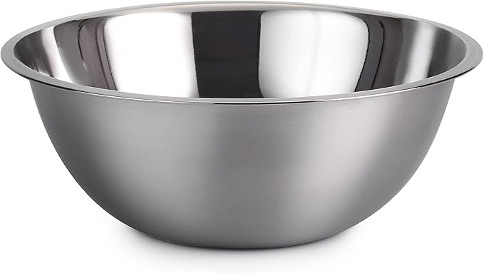 Vinod Cookware Stainless Steel Mixing Bowls - Stackable Mixing Bowl Set - Heavy Duty Flat Bottom Stainless Steel Bowls for Meal Prep, Cooking, Mixing & Serve - Space Saving & Easy Clean - Set of 6