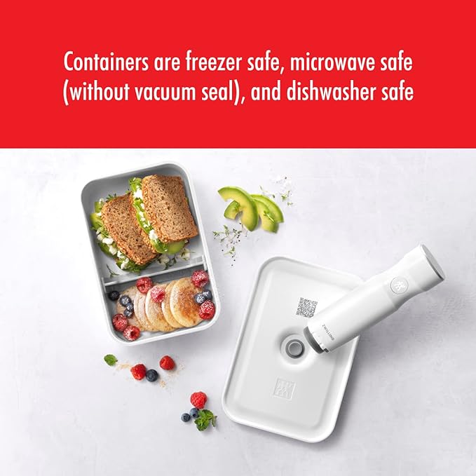 ZWILLING Fresh & Save Flat Lunch Box Large, Airtight Food Storage Container, Meal Prep Container, BPA-Free, Grey