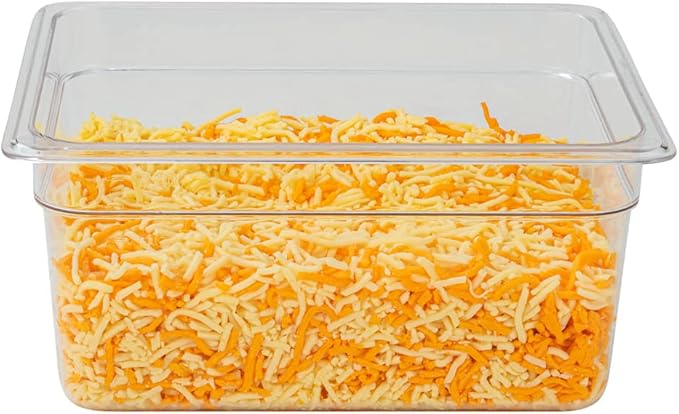Restaurantware Met Lux 1/2 Size Food Storage Container 1 6 Inch Deep Proofing Box - Rectangle Graduated Measurements Clear Plastic Food Grade Storage Container Dishwashable Lids Sold Separately