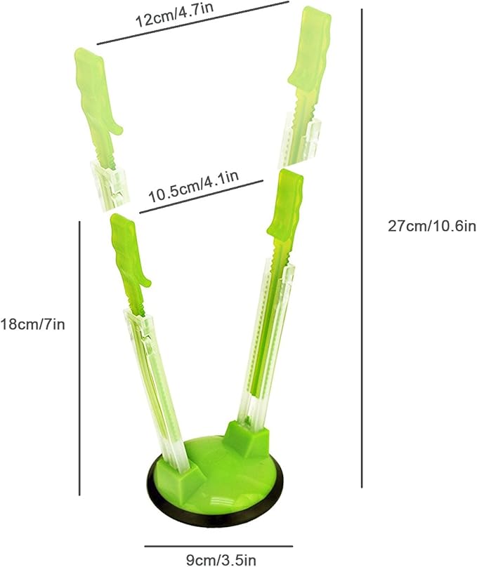 Baggy Rack For Ziplock Bag Holder Stand Adjustable/Hands Free Clip Food Storage Bag Holder For Ziplock Bag Stands / 3 Pack/3pcs