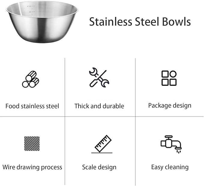 WANBY Stainless Steel Bowls 8 Pcs Metal Lightweight Unbreakable 28Oz Dinner Bowls Set Non-Toxin Dishwasher Safe BPA Free and Healthy