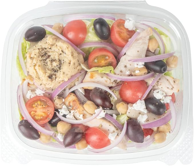 Restaurantware Thermo Tek 32 Ounce Deli Food Containers 100 Anti-Fog Hinged Lid Containers - Freezable Rectangle Clear Plastic To Go Food Containers Disposable