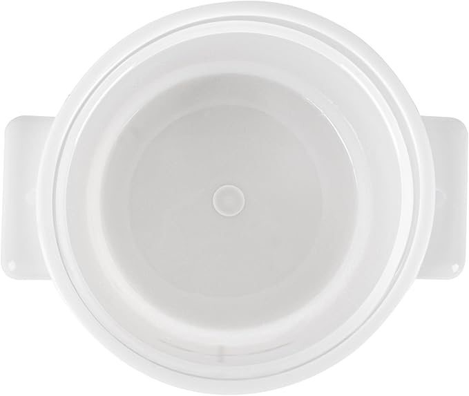 Restaurantware-Met Lux 1 Quart Food Storage Container, 1 White Storage Container - Lids Sold Separately, Red Volume Markers, Dishwashable Container, Side Handles, For Storing Foods