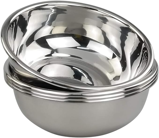18/10 Stainless Steel Mixing Bowls, Nesting Bowls for Meal Prep, Serving, Baking, Set of 4