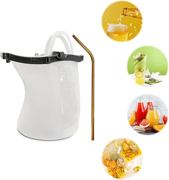 1.5L 2Pack Reusable Food Storage Bags, Stand Up Freezer Bag Extra Thick Silicone Leakproof for Meats, Cereal, Vegetables, Snack, Lunch, Microwave Safe & Portable for Travel Item