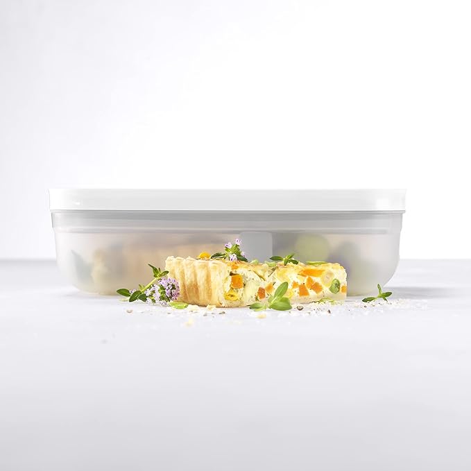 ZWILLING Fresh & Save Flat Lunch Box Large, Airtight Food Storage Container, Meal Prep Container, BPA-Free, Semi-transparent