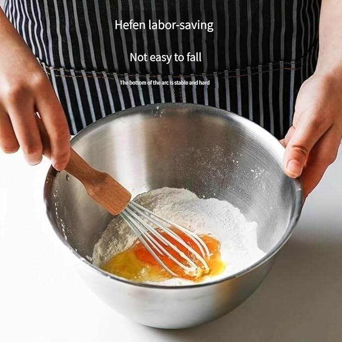 Stainless Steel Mixing Bowls-3 Packs Small Thicker Stainless Steel Flat Bottom Mixing Bowls Set, Home, Refrigerator, and Kitchen Food Storage Organizers