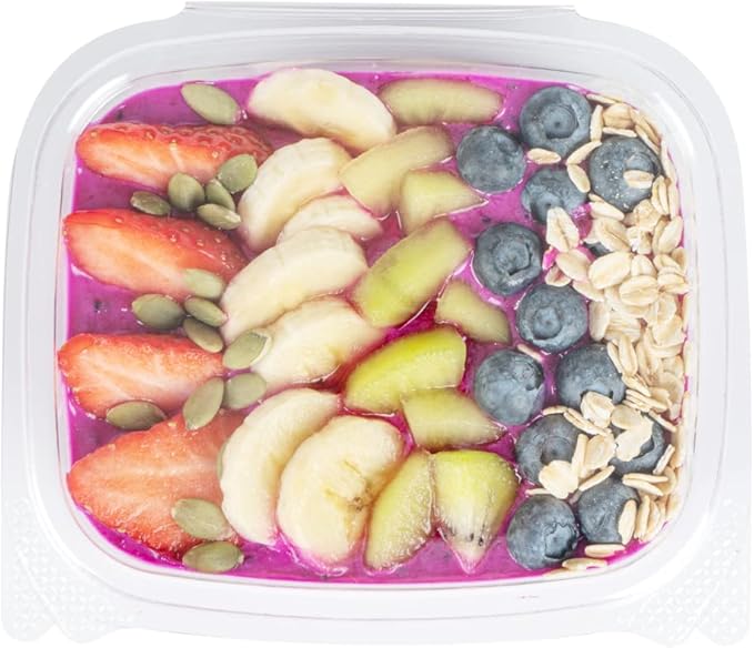 Restaurantware Thermo Tek 12 Ounce Deli Food Containers 100 Anti-Fog Hinged Lid Containers - Freezable Rectangle Clear Plastic To Go Food Containers Disposable