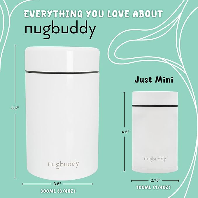 Mini Airtight Storage Container - Vacuum Sealed Insulated w Nested Glass Jar - UV Protection, Temperature Controlled Stainless - 100 ml (1/4 Oz)