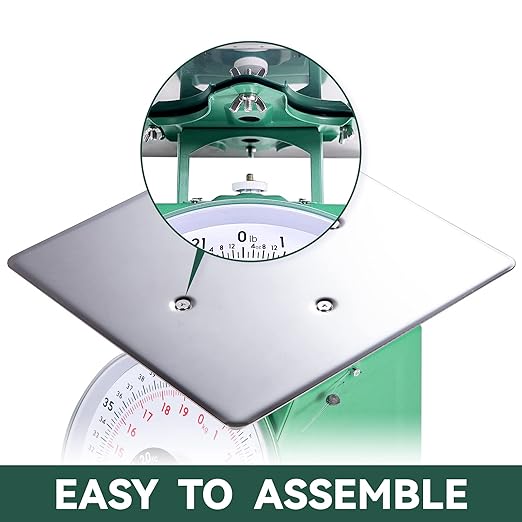 Tada 22-LBS Heavy Duty Portion-Control Mechanical Kitchen and Food Scale Industrial Dial Scale with Stainless Steel Platform