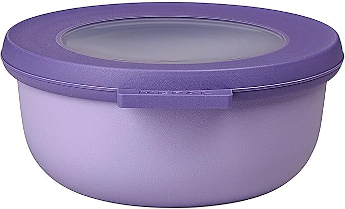 Mepal – Multi Bowl Cirqula Rectangular – Food Storage Container with Lid - Suitable as Airtight Storage Box for the Fridge & Freezer, Microwave Container & Servable Dish – 350 ml – Nordic Lilac