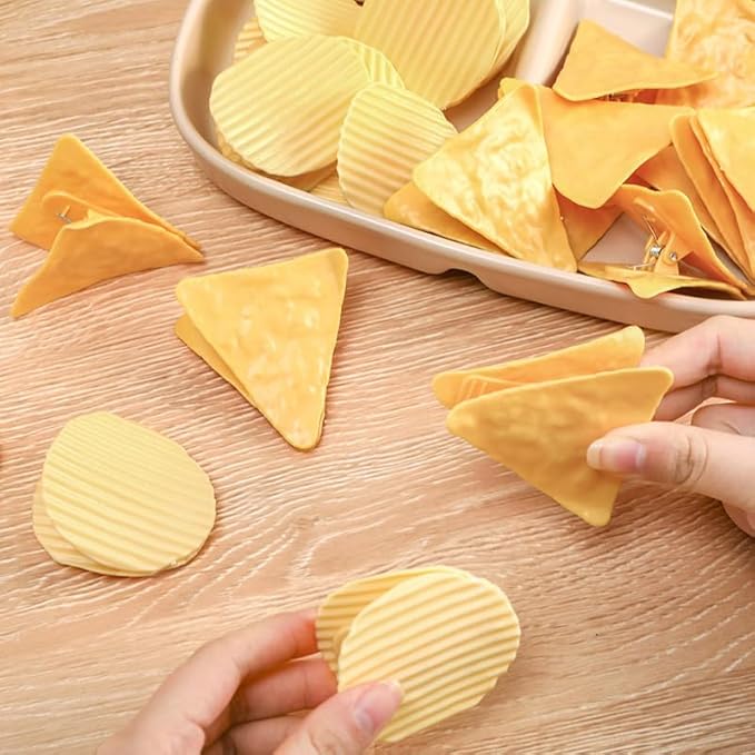 Ximimark 16 pcs Cute Chip Clips, Food Bag Sealer, Food Sealing Clips, Potato Shaped Funny Sealing Clip for Kitchen Food Storage, Plastic Bag Supplies, Fresh-Keeping Clip, Sealing Clip