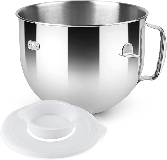 7 QT Stainless Steel Mixer Bowl for Kitchenaid Stand Mixers, 7 Quart Bowl-Lift Stand Mixer,with Lid