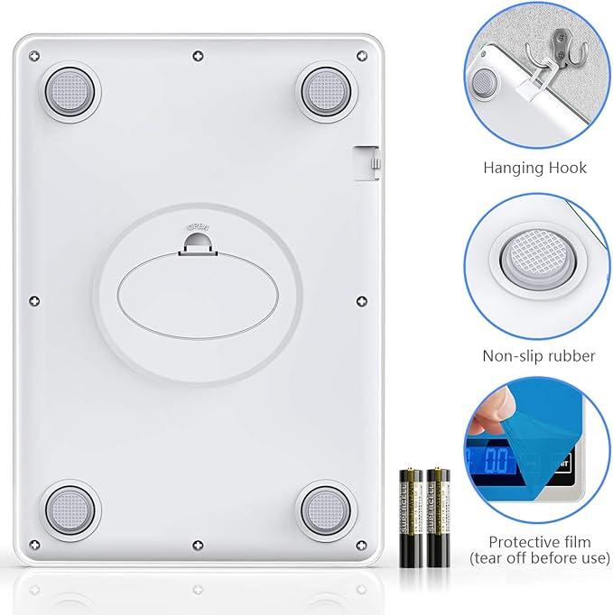 Nicewell Food Scale, 22lb Digital Kitchen Scale Weight Grams and oz for Cooking Baking, 1g/0.1oz Precise Graduation, Stainless Steel and Tempered Glass (Ash Silver)