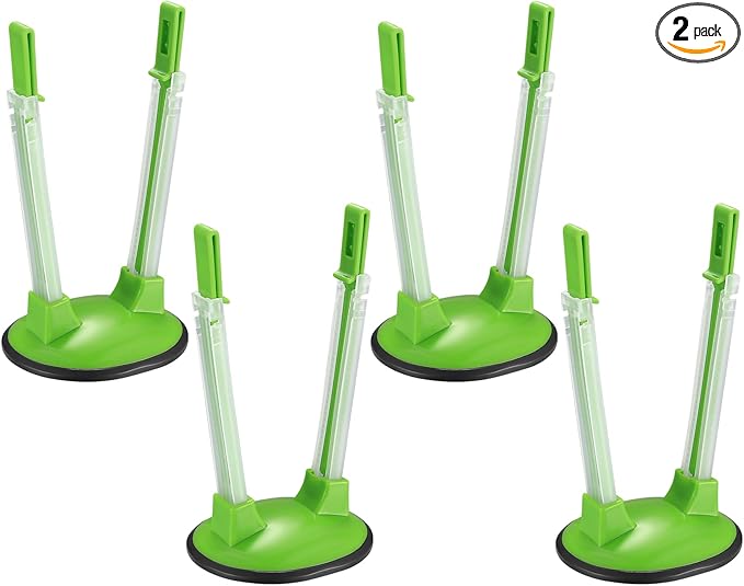 4 Pcs Baggy Rack, Freezer Bag Holder Stand, Adjustable Food Storage Holders, Plastic Food Prep Bag/Zip Lock Bag Holder Stand, for Food Meal Prep Bag, Kitchen Gadget (4)