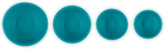 Le Creuset Silicone Prep Bowls, Set of 4, Caribbean