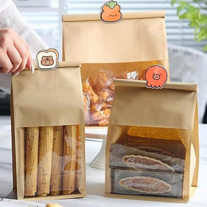 18 Pcs Cute Chip Clips, Kitchen Snack and Food Storage Clips, Acrylic Food Bag Clip, Fun Bag Sealing Clips for Airtight Seal Food Storage