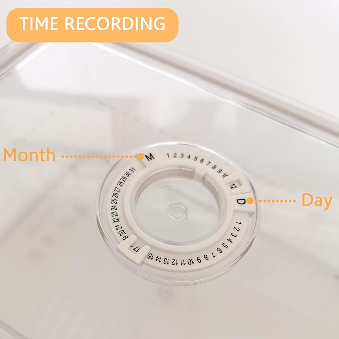 Cheese Container with Airtight Lid and Time Recording - Fridge Cheese Saver